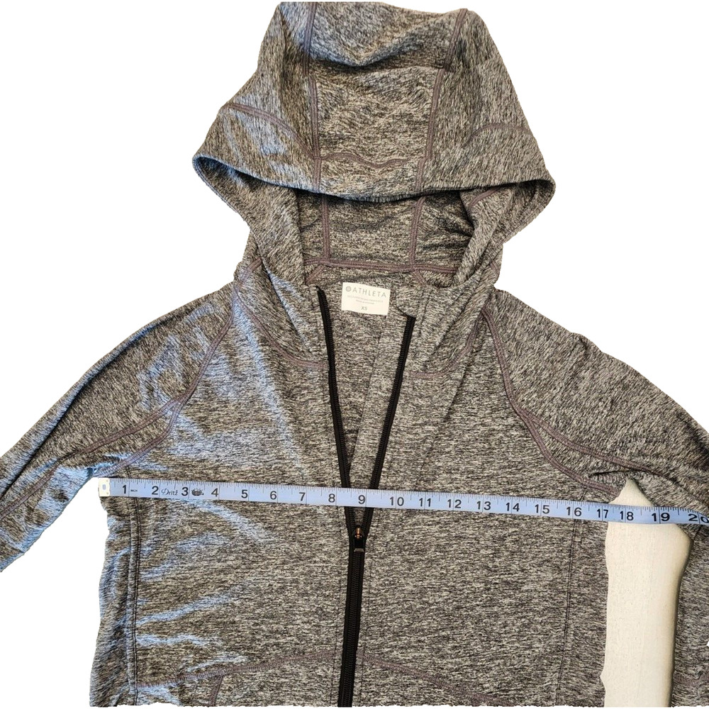 Athleta Women's Full Zip Jacket Yoga Stretch XS Gray Athleisure - Picture 3 of 7